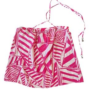 Lilly Pulitzer Capri Pink Yacht Lei‎ Lei Top Sailboat Halter Top Beach Resort S